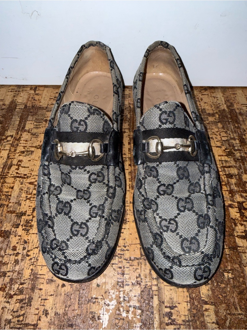 Gucci Monogram Loafers with Horsebit Accent